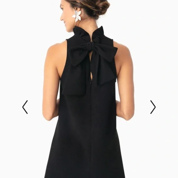 NWT Tuckernuck black ruffle neck Blythe dress S - Picture 3 of 15